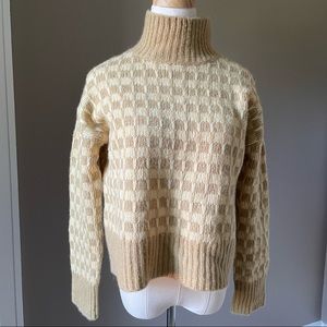 NWT Everlane Cloud Checkered Turtleneck Sweater (XS)